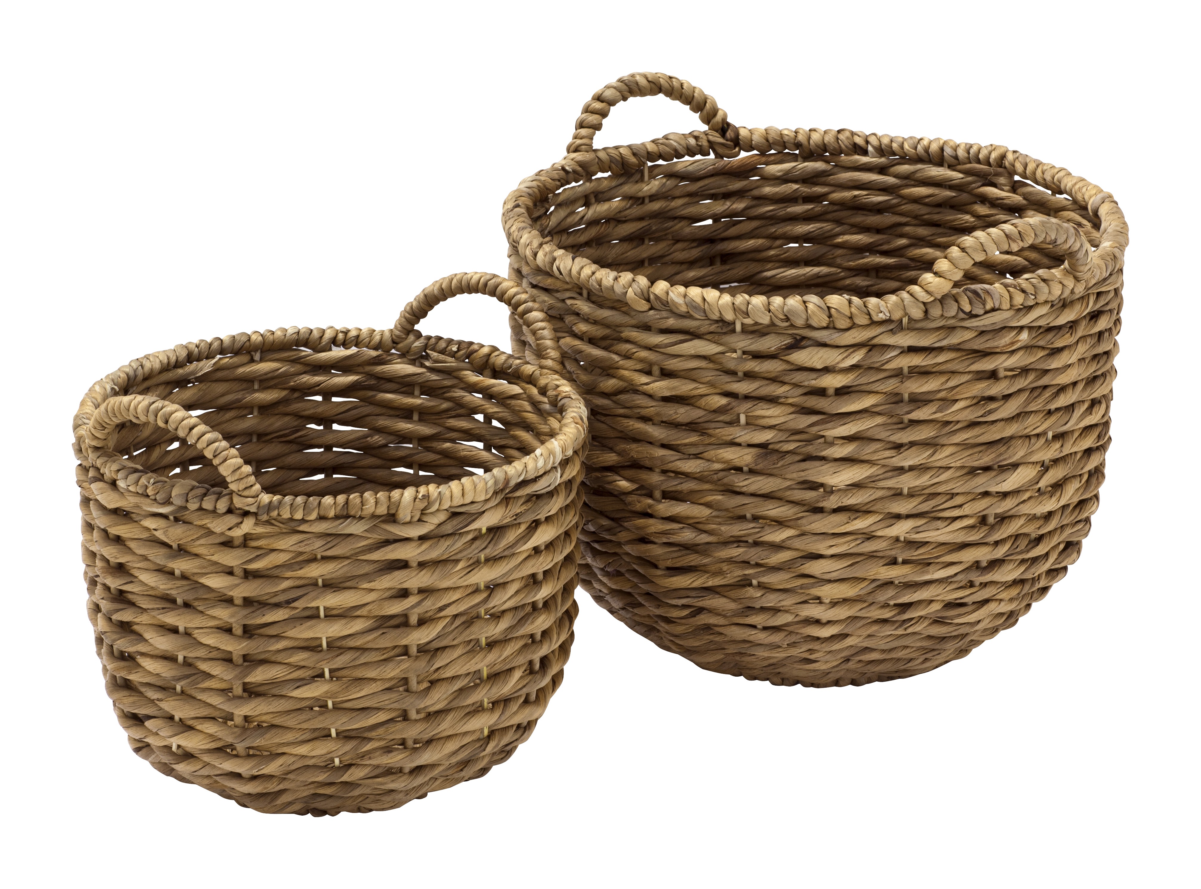 Basket round twist Lily natural S/2