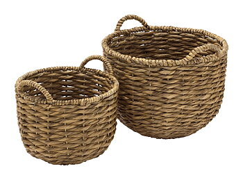 Basket round twist Lily natural S/2