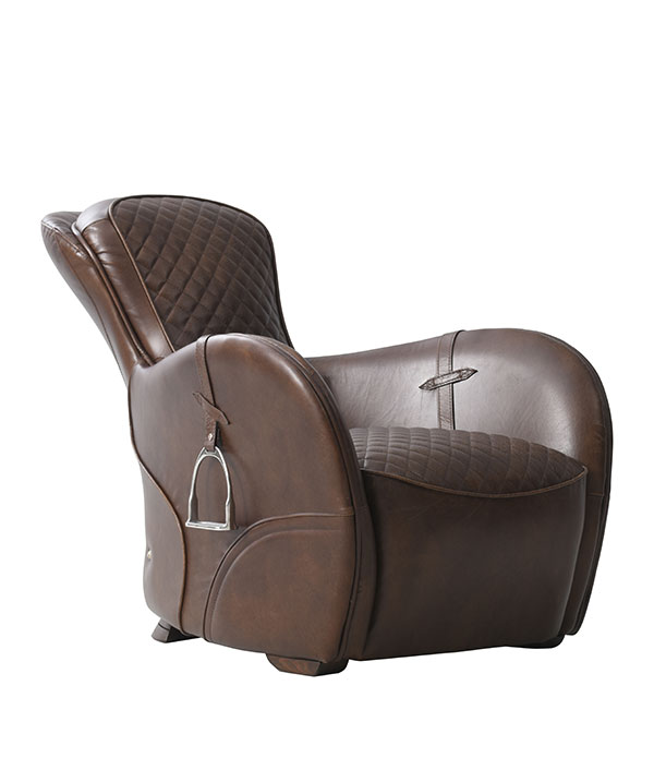 SADDLE skinnfåtölj