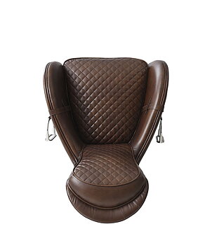 SADDLE leather armchair