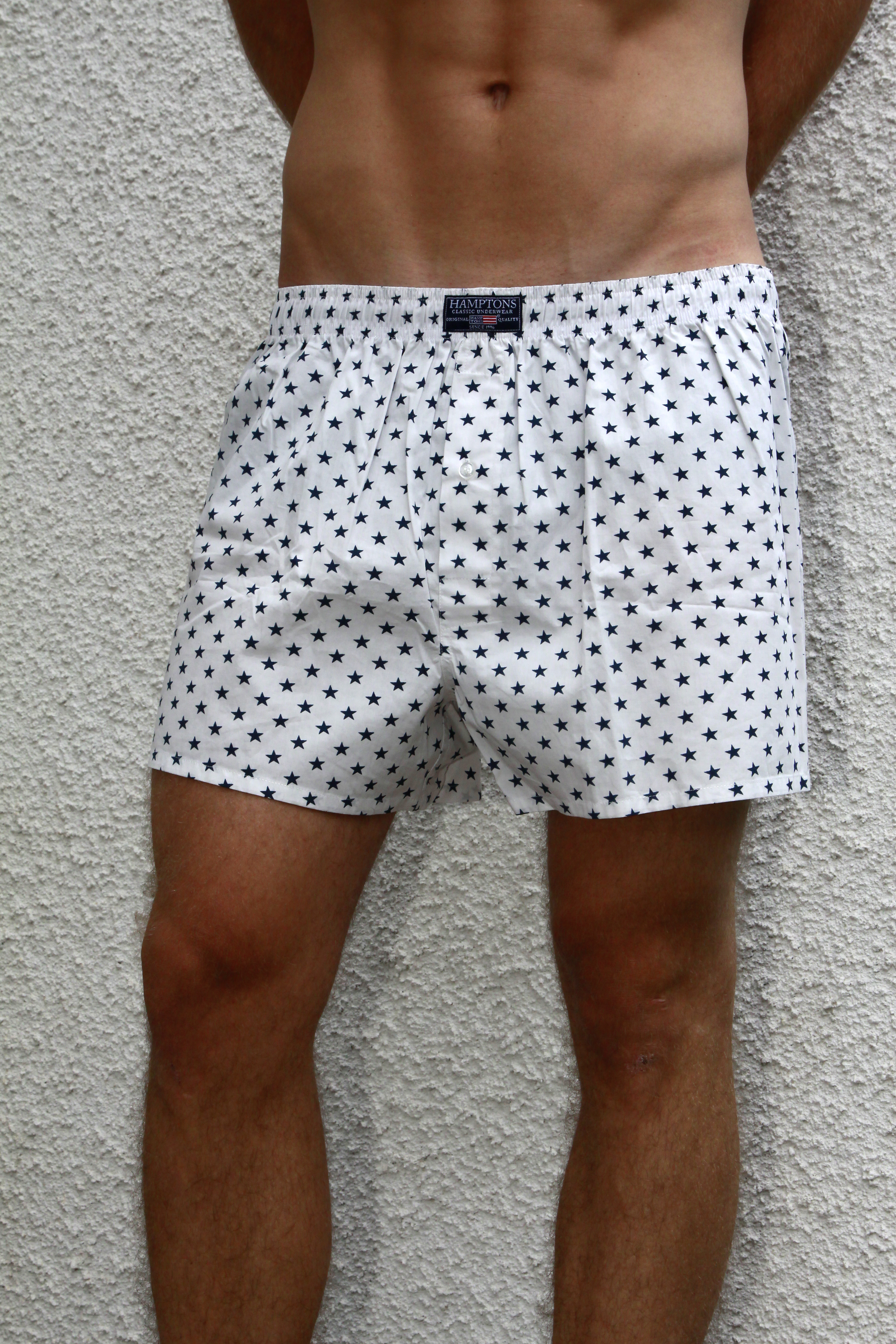 2 - pcs Boxer Shorts - Navy / White Stars - 3