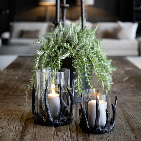 ANTLER candle lantern 18cm - 2