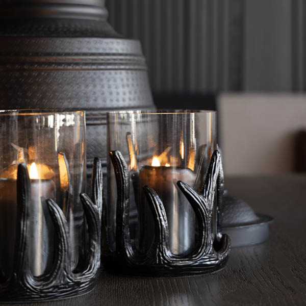ANTLER candle lantern 18cm - 4