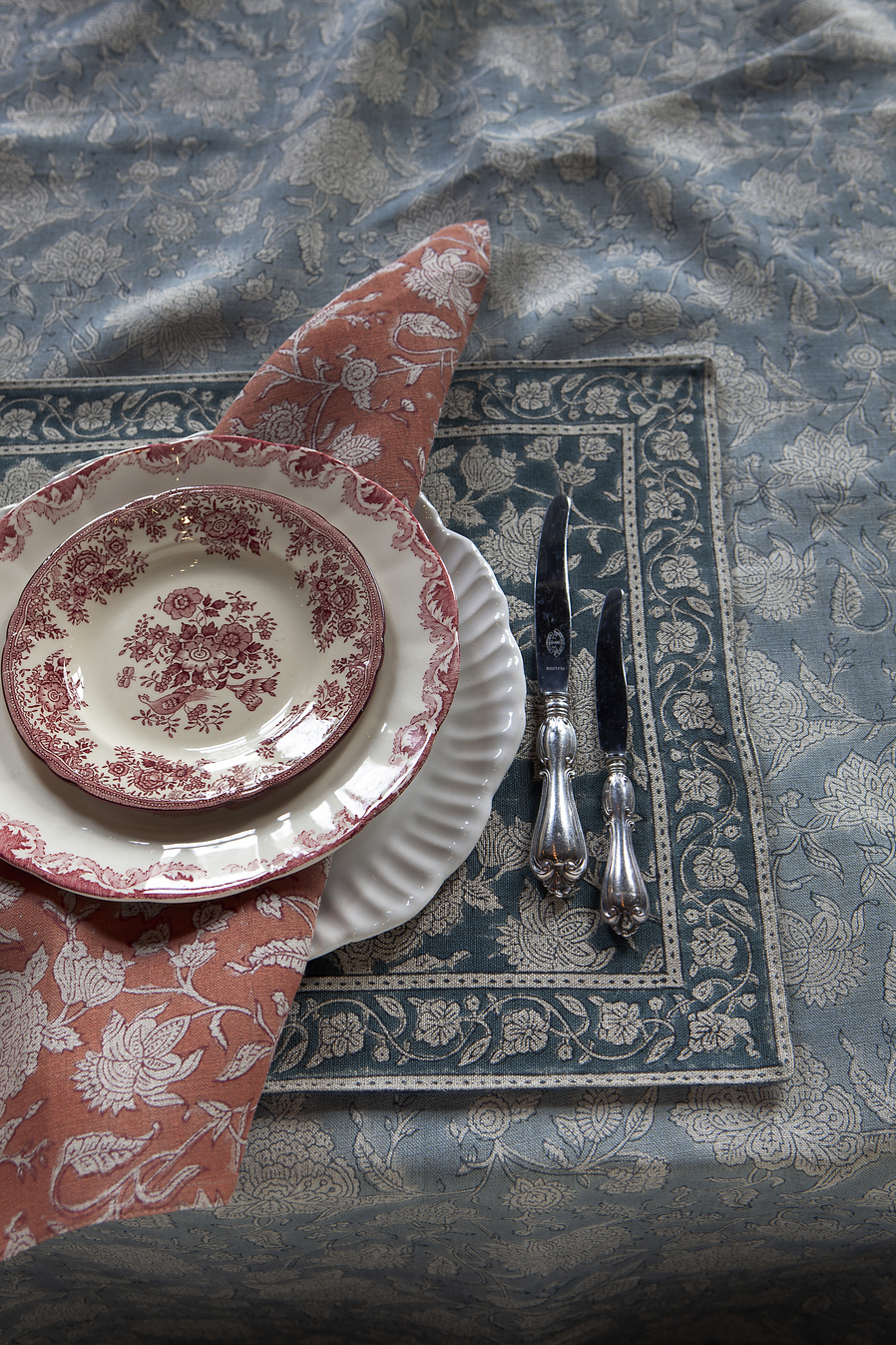 Chamois Linneduk Indian Rose Dusty Blue - 4