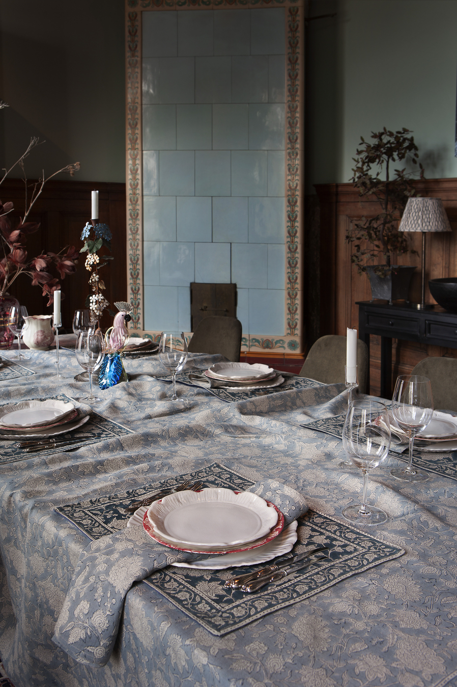Chamois Linneduk Indian Rose Dusty Blue - 5