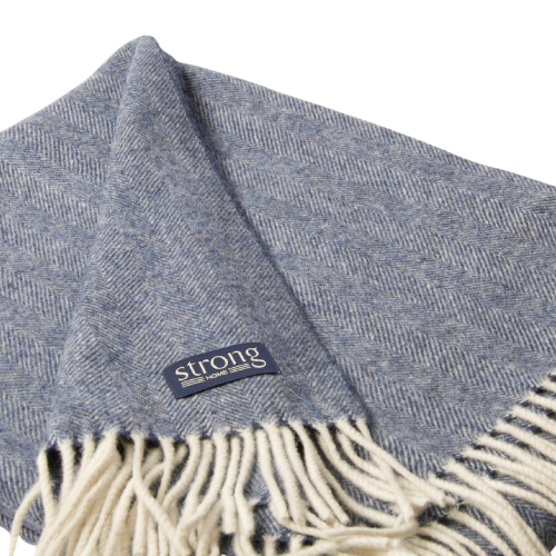 Fine Herringbone Pläd - Indigo Melange - 3