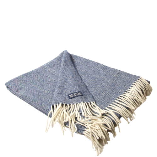 Fine Herringbone Pläd - Indigo Melange - 2