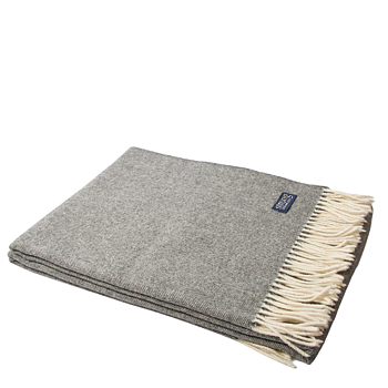 Fine Herringbone Throw - Grey Melange