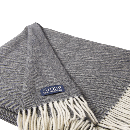 Fine Herringbone Pläd - Charcoal Melange - 3
