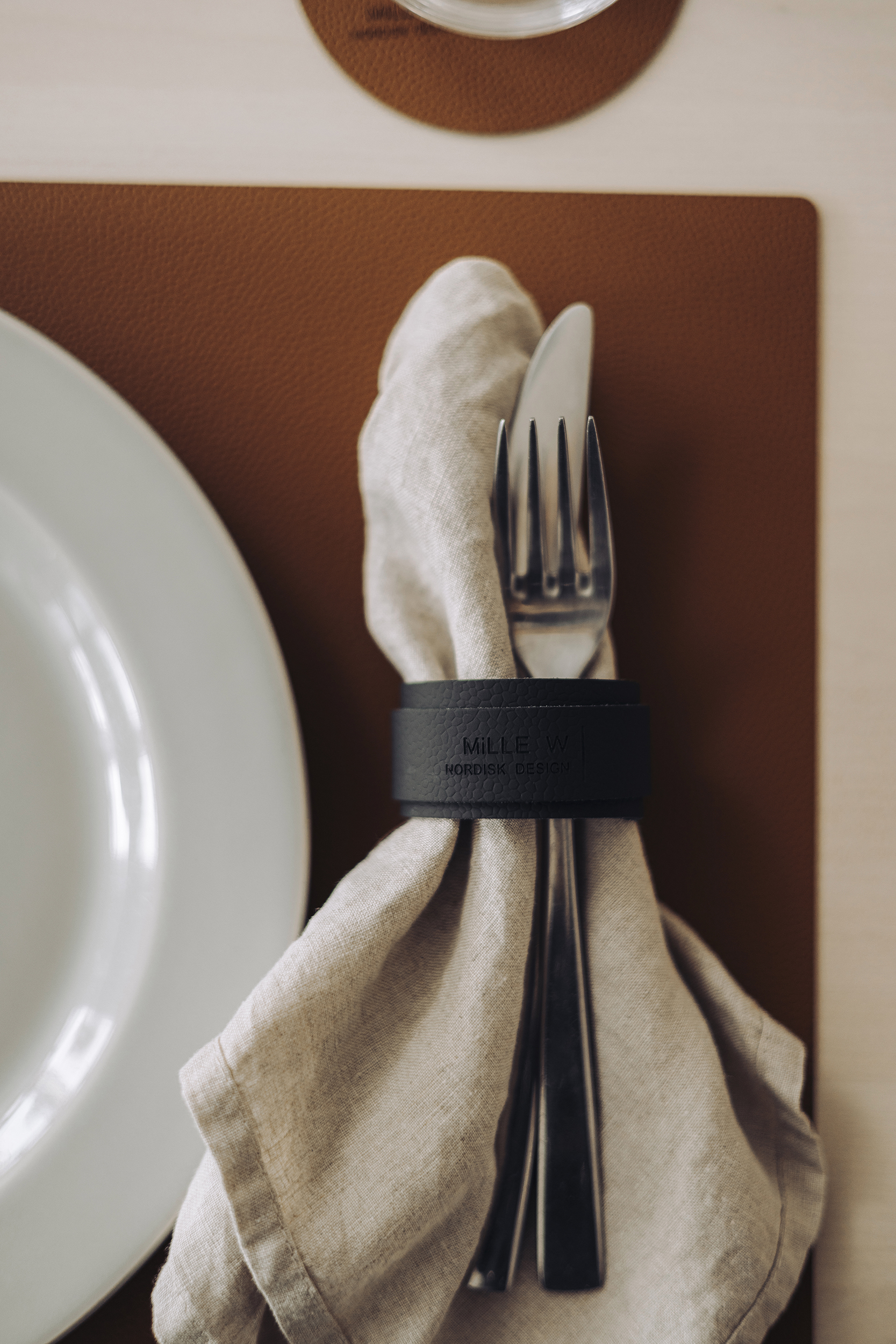 Mille W Napkin rings, Black - 4