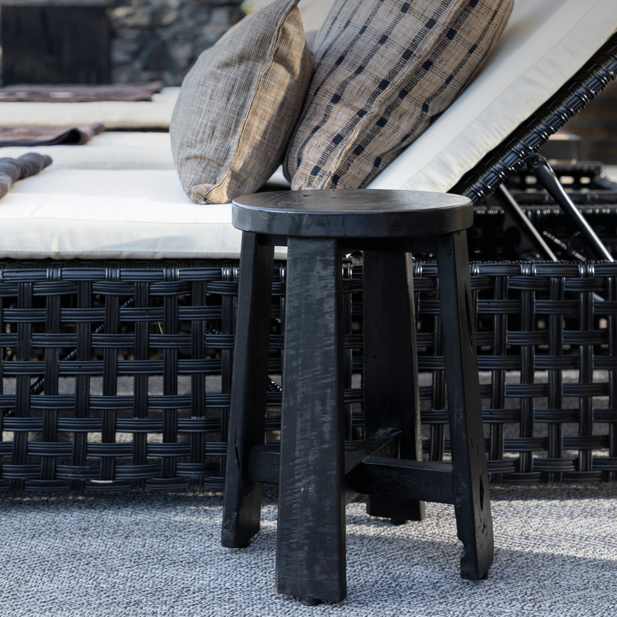 VAIL stool in teak - 4