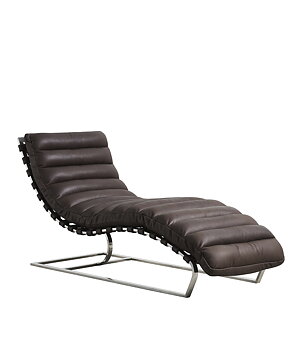 CLIFF leather chaise longue
