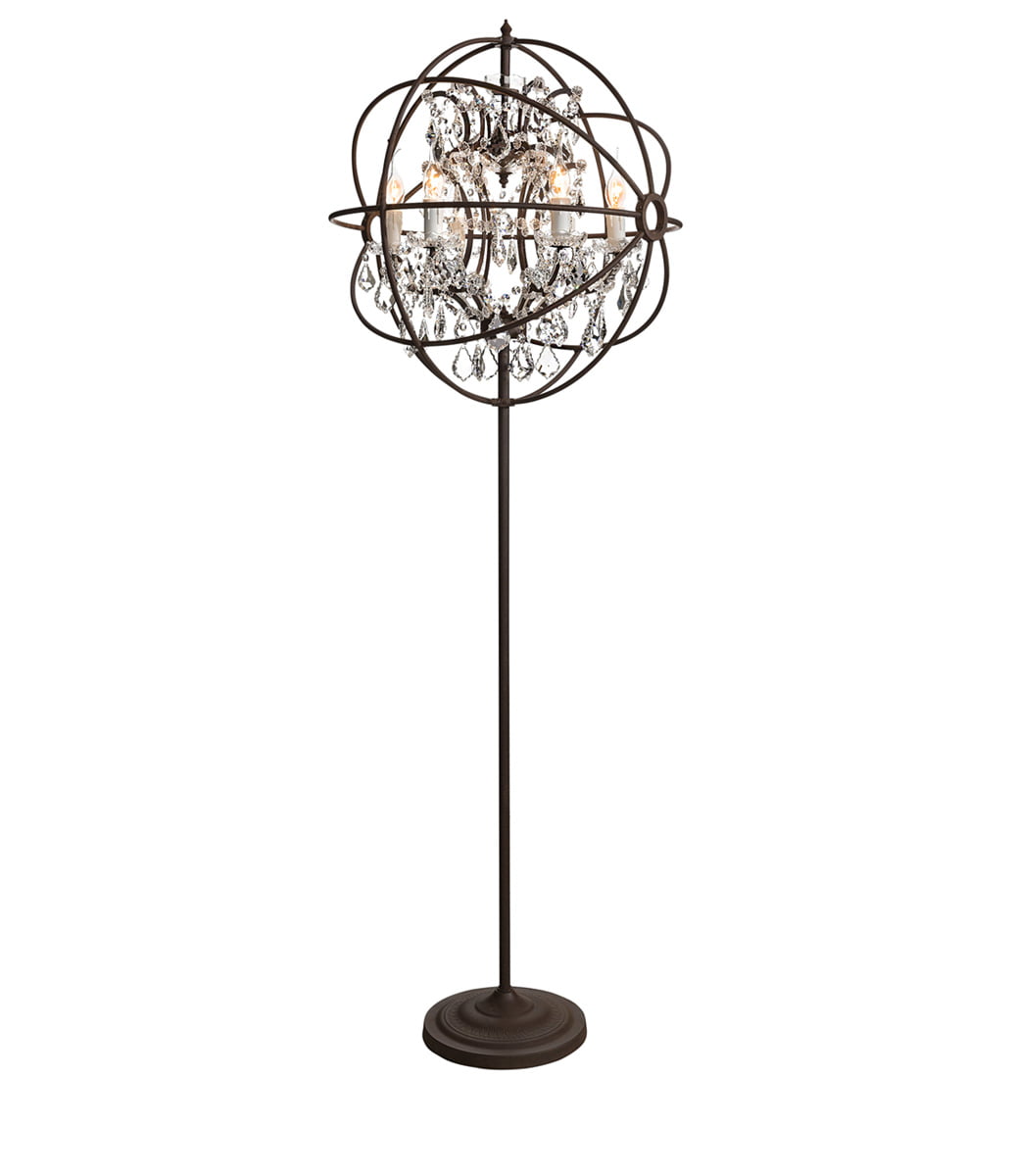 ROME CRYSTAL Golvlampa - Antique rust/crystal