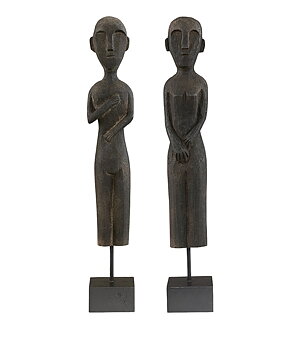 ZIKA & RAMA 2-pack wooden statues