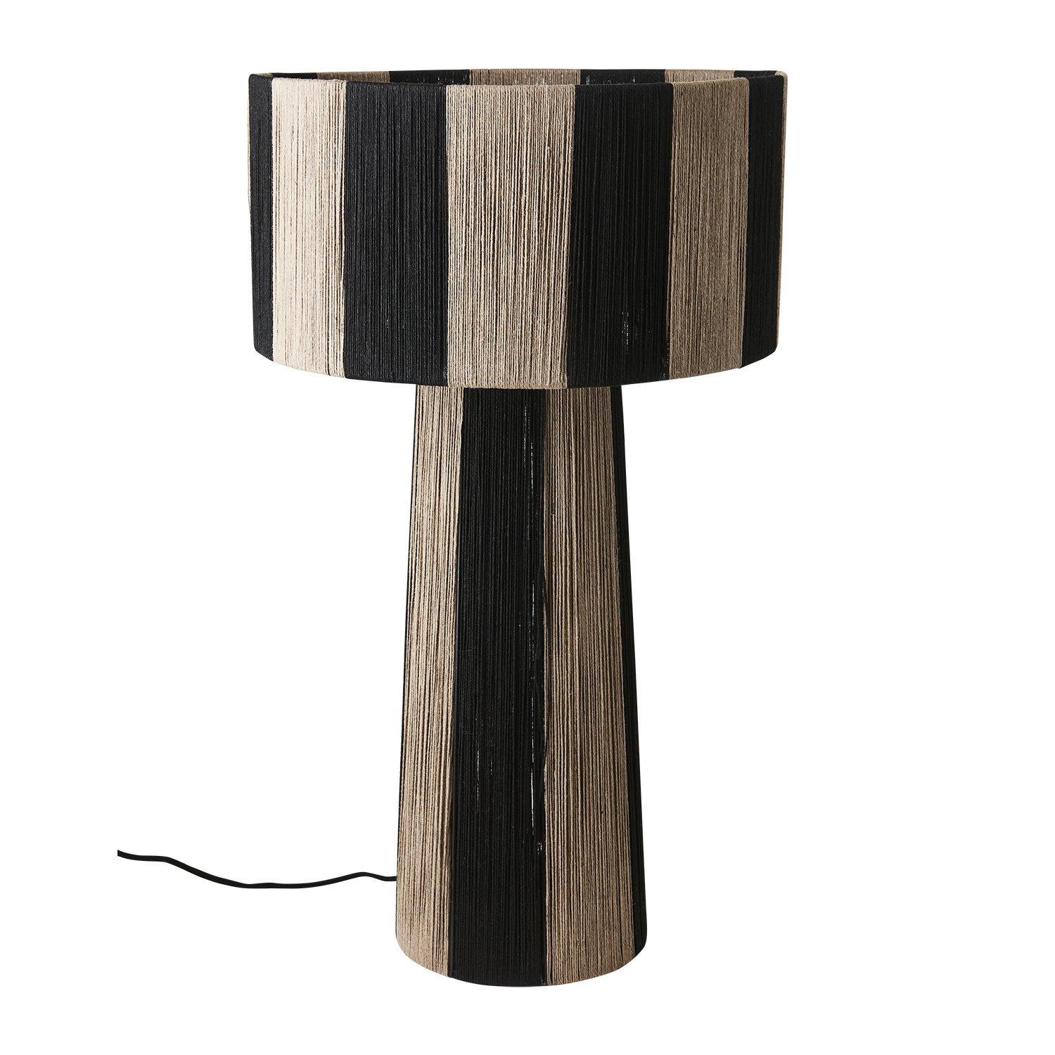 Jullan Bordslampa Svart/natur 16/31xh49cm