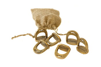 THG Napkin Rings Stirrup Gold