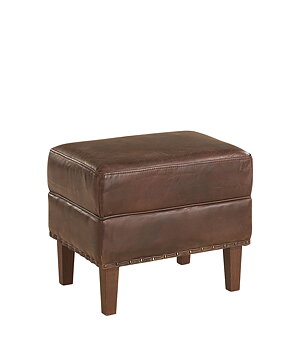 CHELSEA footstool in leather