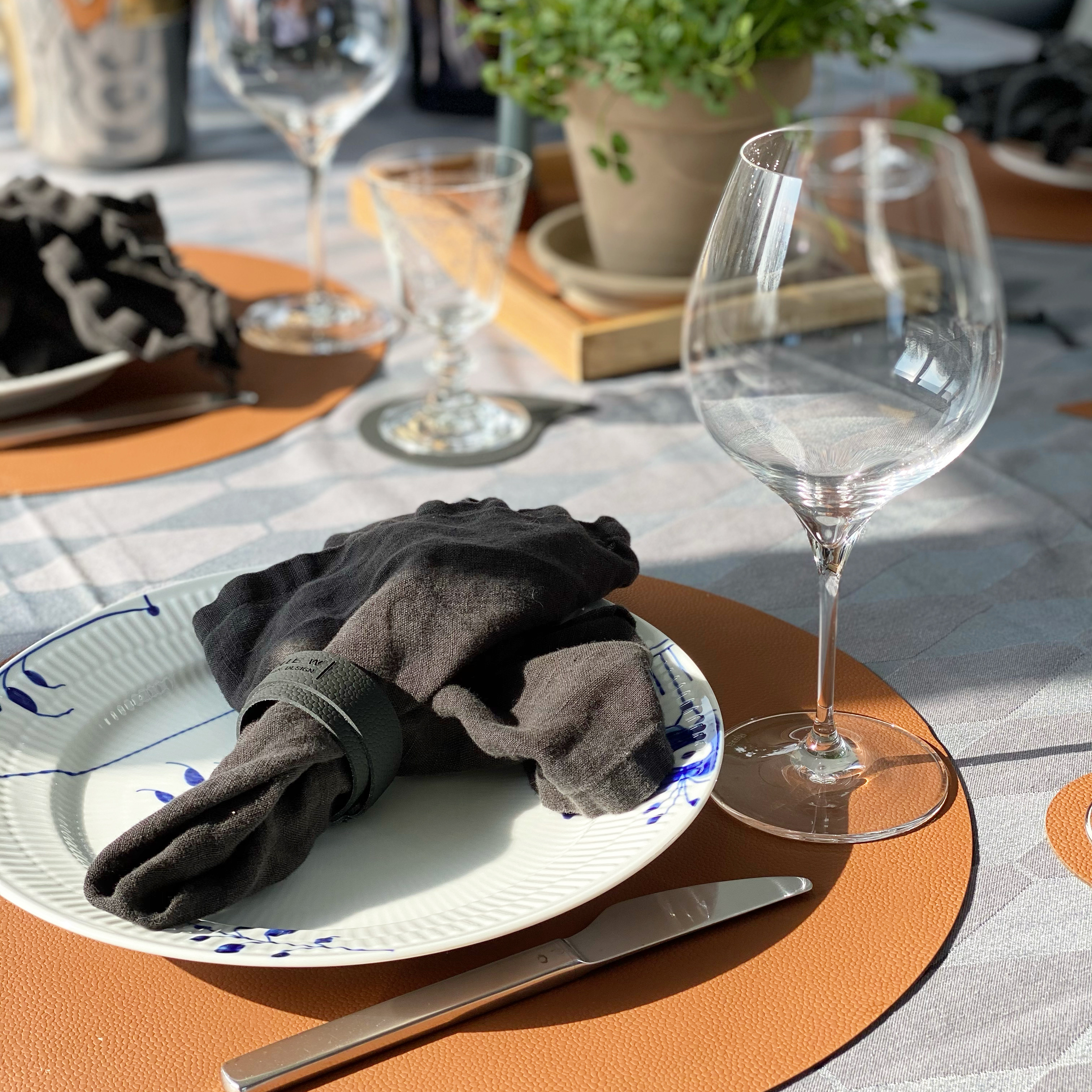 Table tray Round Cognac - 2