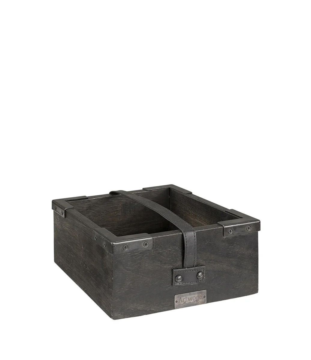 Napkintray black java oak