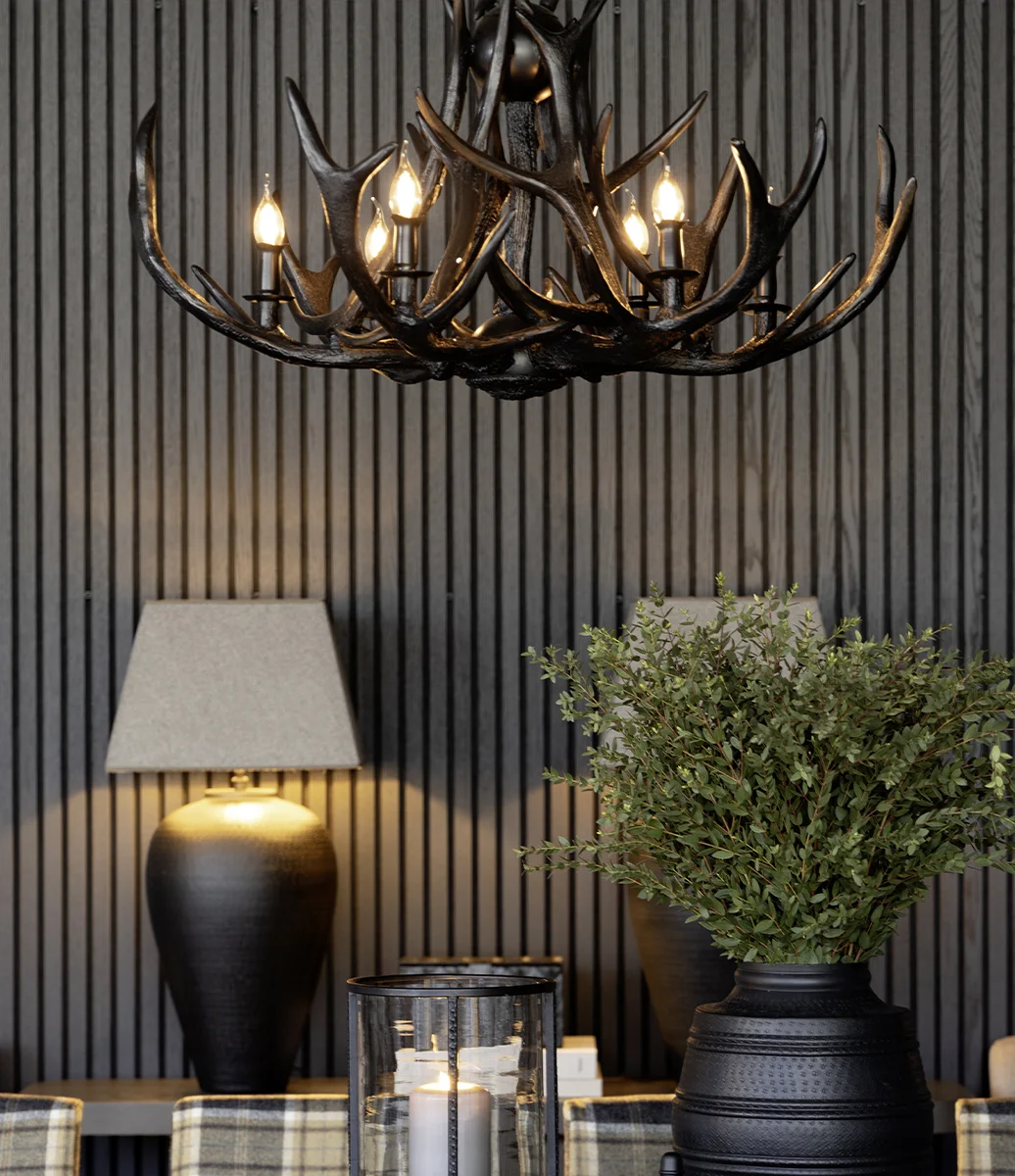 Ceiling light Antler Black L - 4
