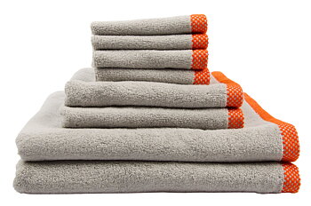 Aveiro Towels Grey/Orange