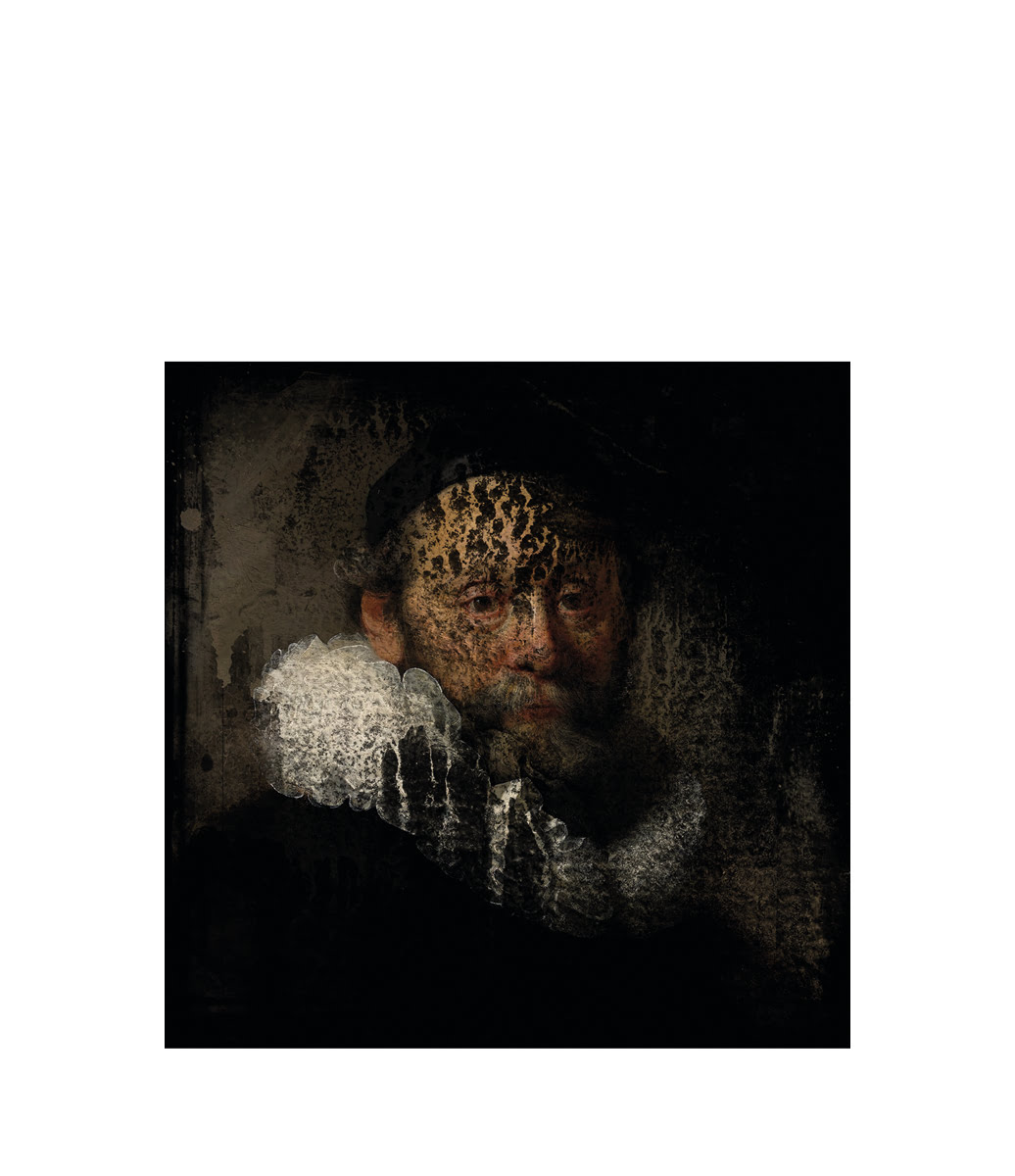 OLD REMBRANDT WHITE tavla - 120x120, Plexiglas