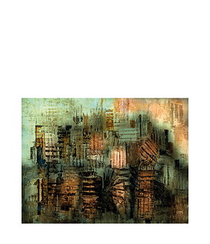 ASIAN NIGHT painting - 150x100, Aluminium