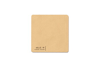 Glass coaster Rectangular Beige 