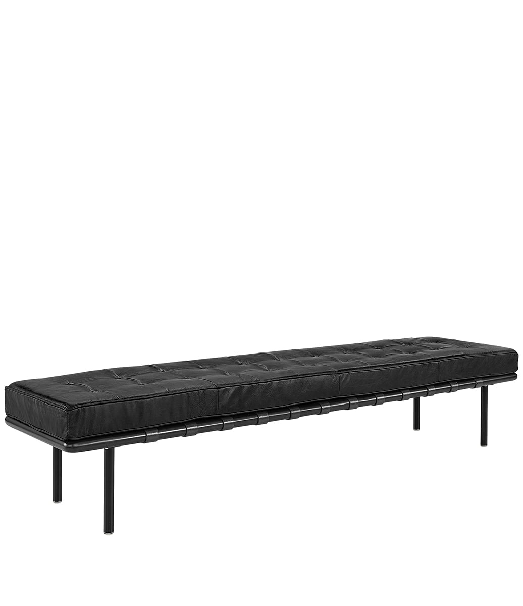 PRINCETOWN bänk i läder - 163 cm