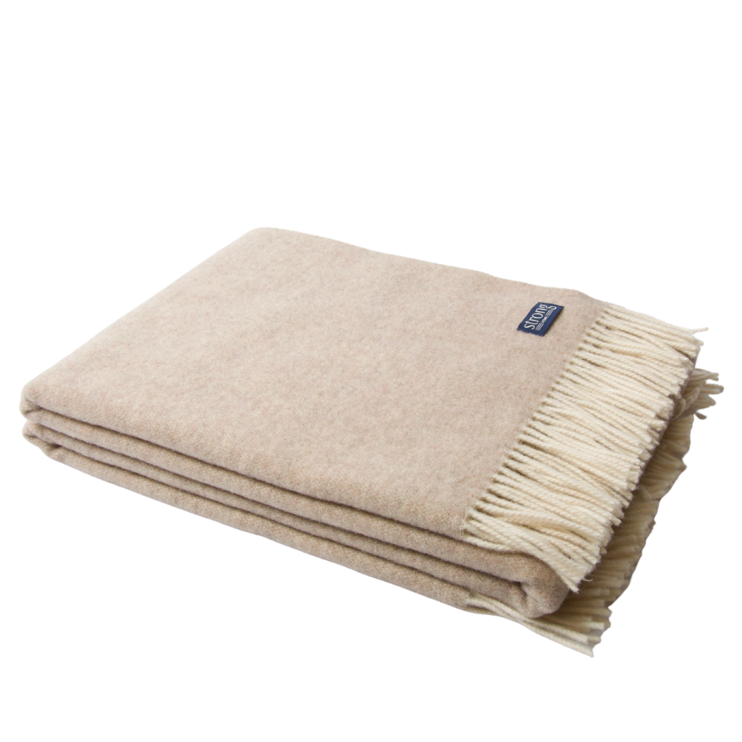 Twin Color Pläd - Camel Melange