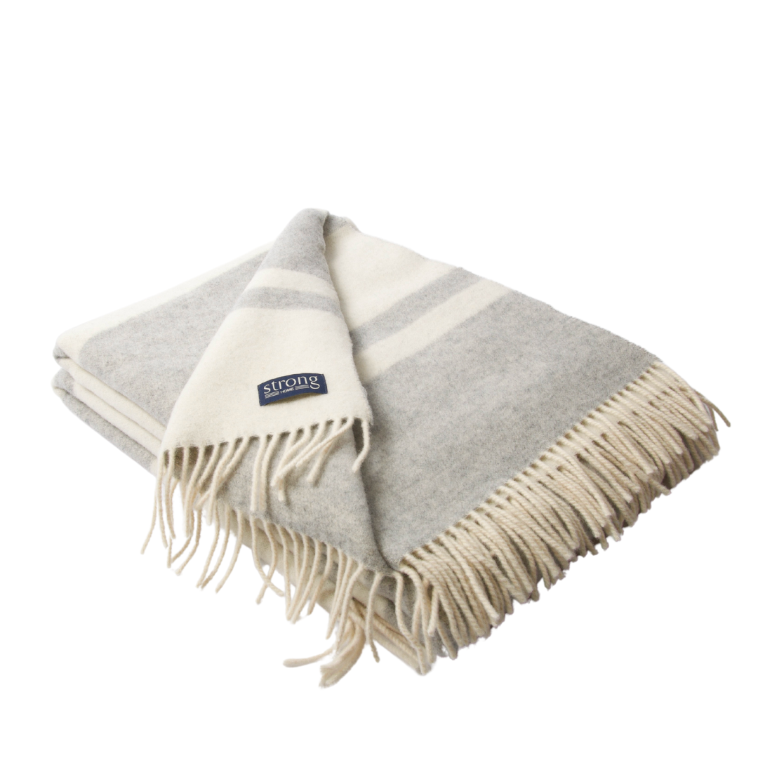 Stripe Twin Color Blanket - Grey Melange - 2