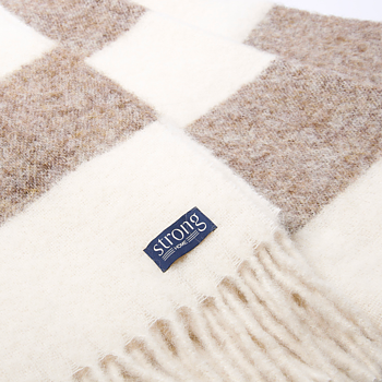 Chunky Barstripe Throw Sheet - Brown Melange - 3