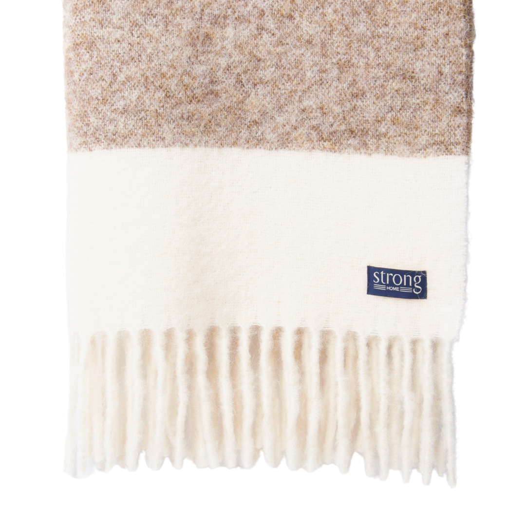 Chunky Barstripe Throw Sheet - Brown Melange - 2