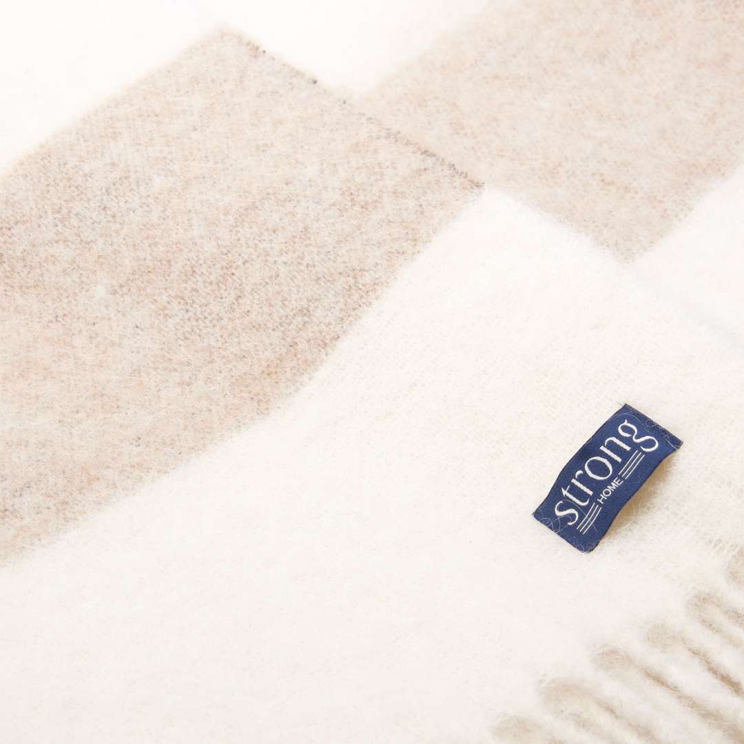 Chunky Barstripe Throw Blanket - Camel Melange - 2