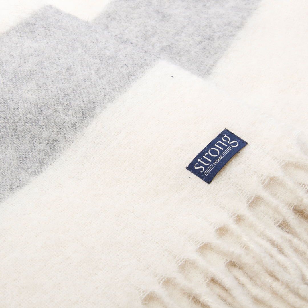 Chunky Barstripe Throw Pläd- Grey Melange - 2