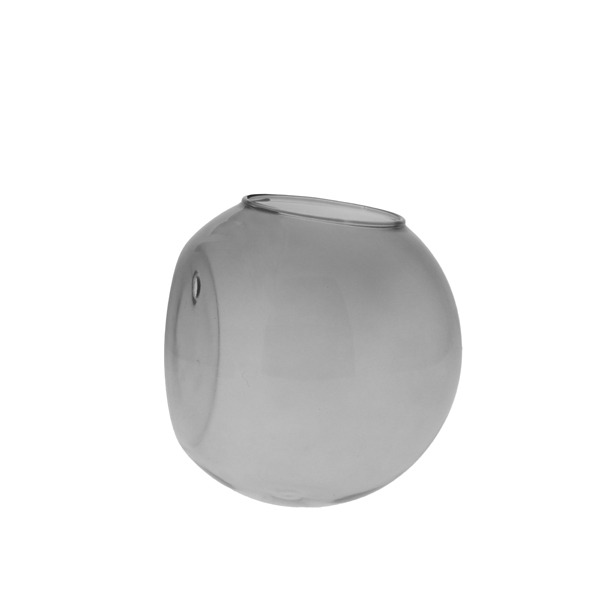 Frame rose - Grey glass vase Medium