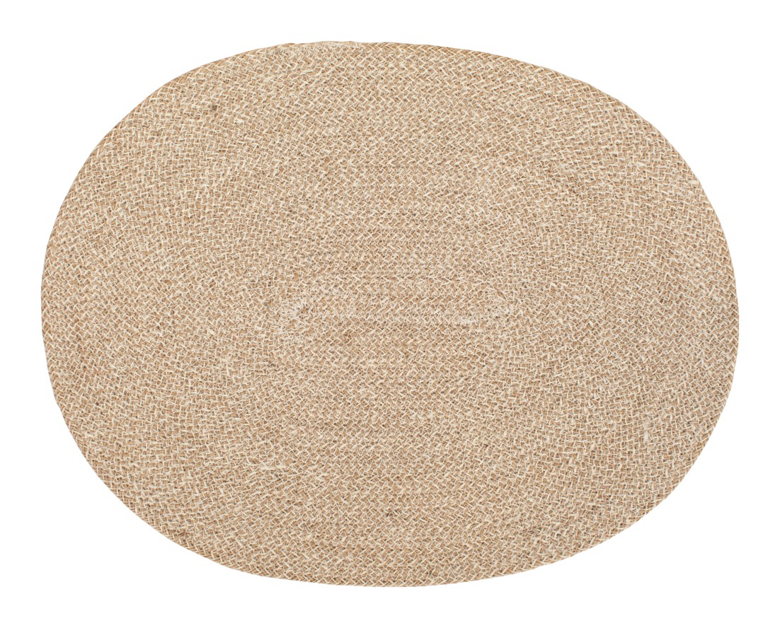 Placemat Ella white/natural Oval