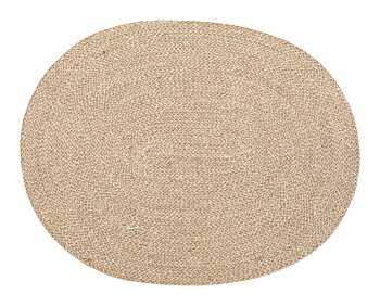 Placemat Ella white/natural oval