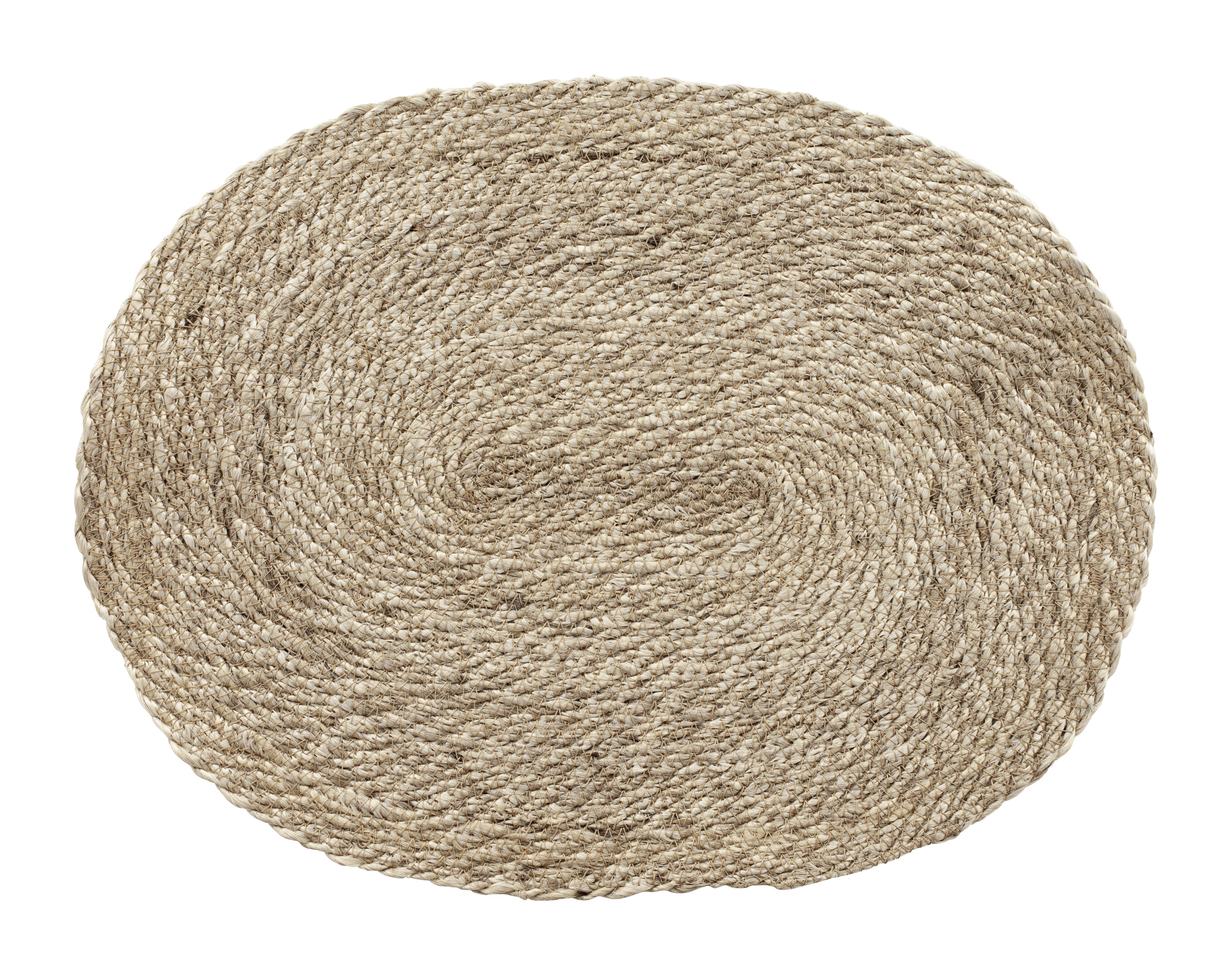 Placemat twist Elin Natural grey Oval