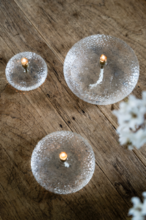 Oil lamp Disc Hammered Brass S - 6