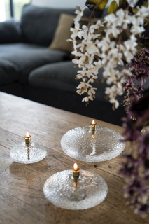 Oil lamp Disc Hammered Brass S - 5