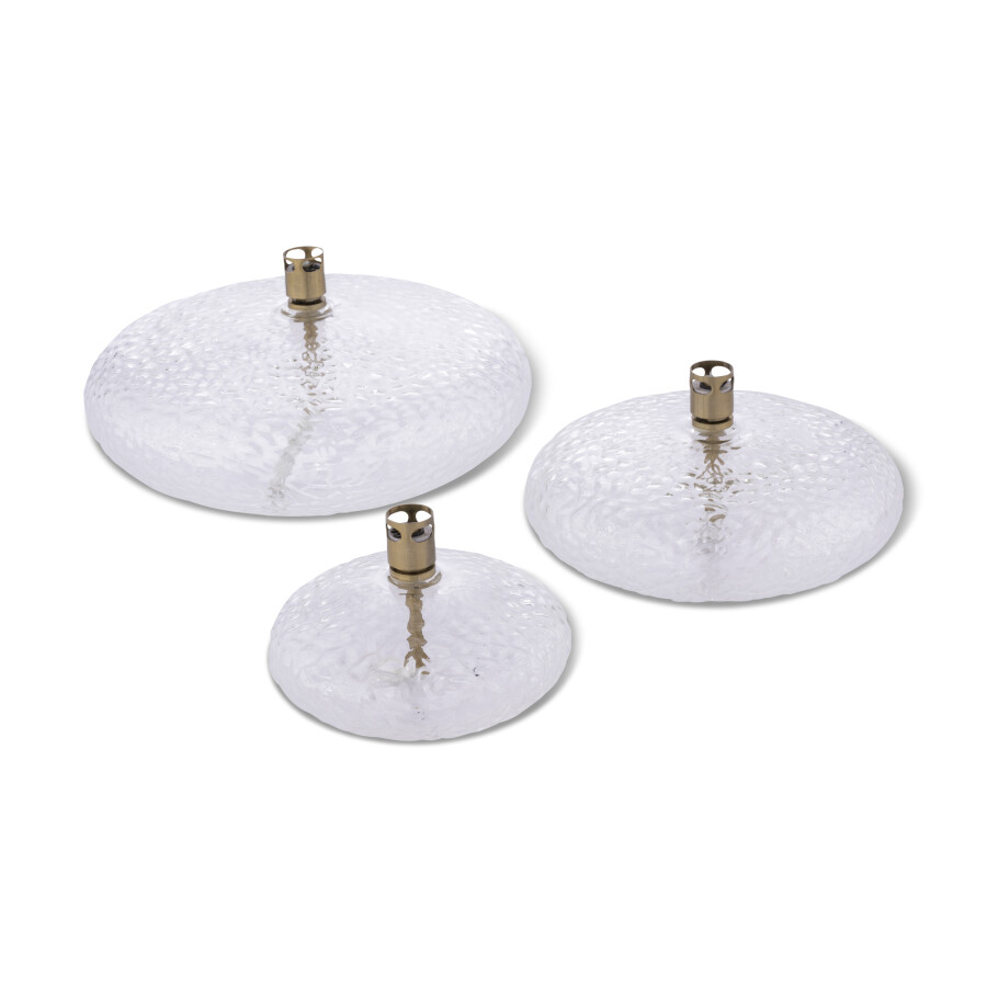 Oil lamp Disc Hammered Brass S - 2