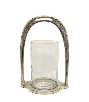 THG Large Candle Lantern Stirrup Silver