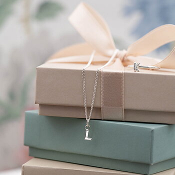 Silverberlock Bokstav halsband