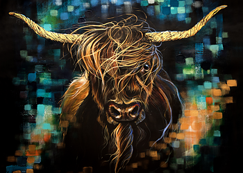 Highland cattle Fototapet