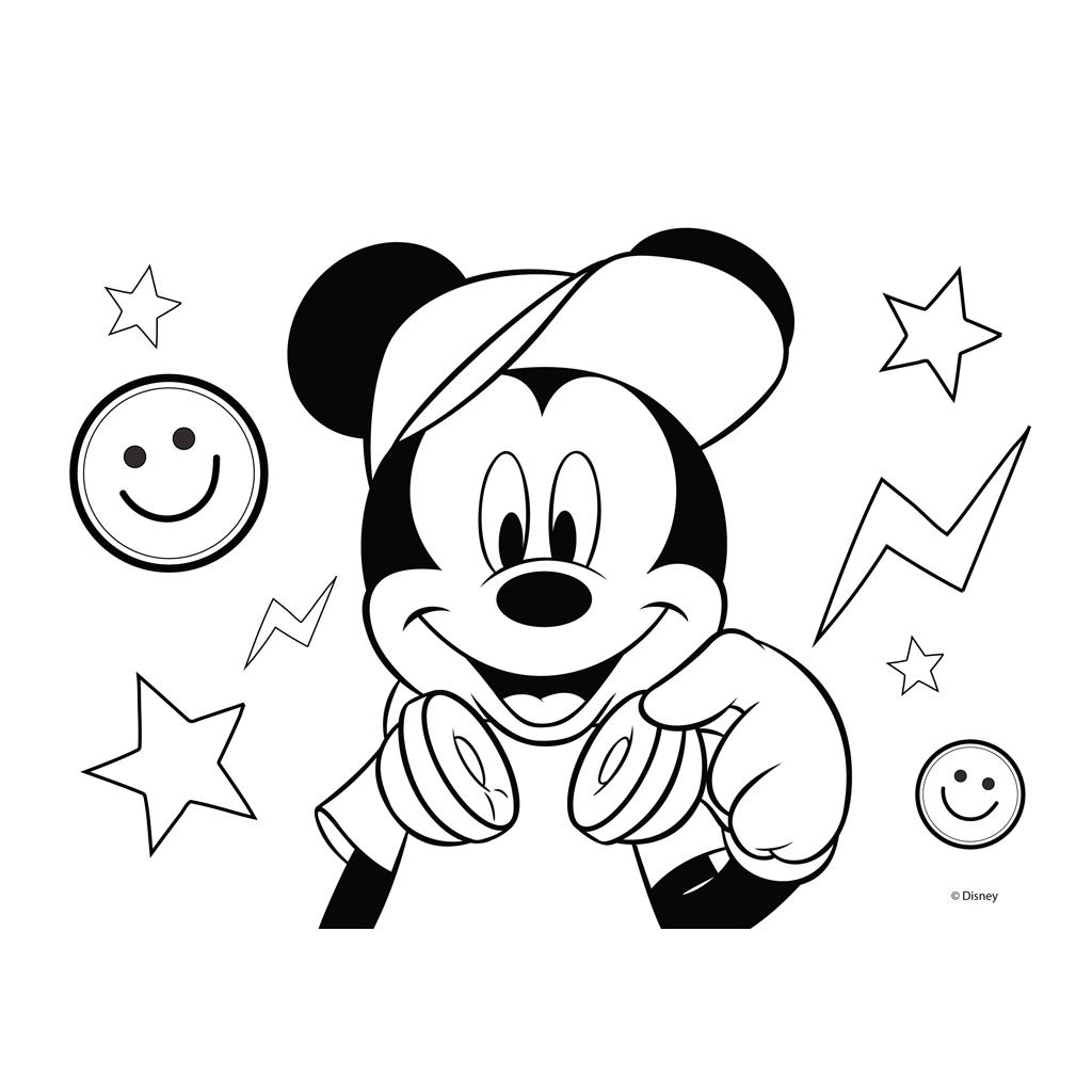 Mickey Mouse Målarbok med Klistermärken - 4