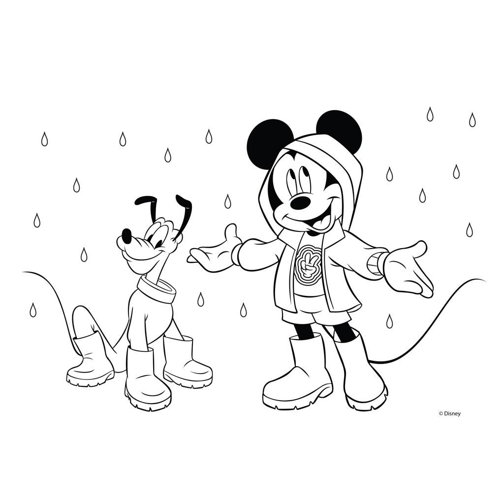 Mickey Mouse Målarbok med Klistermärken - 5