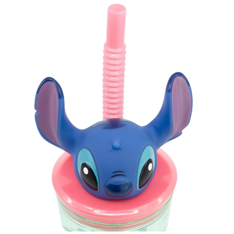 Stitch Disney Mugg med Sugrör 3D - 3