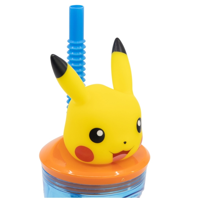 Pokemon Mugg med Sugrör 3D - 3