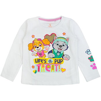 Paw Patrol T-shirt med Långärmad Vit Skye